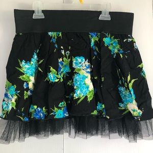 💚 5 for $15! 💚 Floral Bouncy Tulle Mini Skirt
